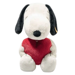 Steiff's Soft Cuddly Friends Snoopy Love 30cm is perfect for gifting to a Peanuts fan and has a beanbag stuffing to keep it weighted down.