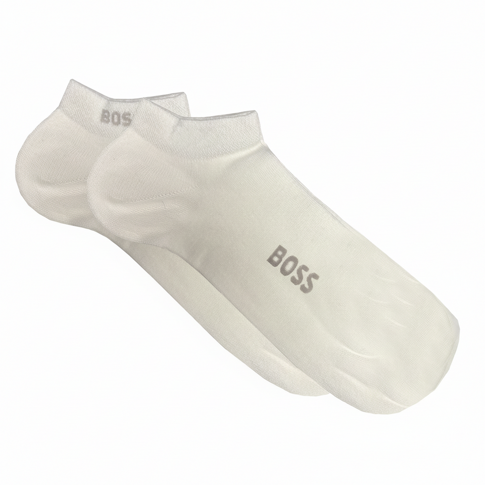 This pair of Hugo Boss socks are made from a white cotton and the ideal gift for a gentleman.