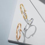 Sterling Silver & 18 KT. Yellow Gold Torun Bangle