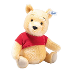 Steiff x Disney's Winnie The Pooh is made out of mohair and cotton with a brass "Button-in-Ear".