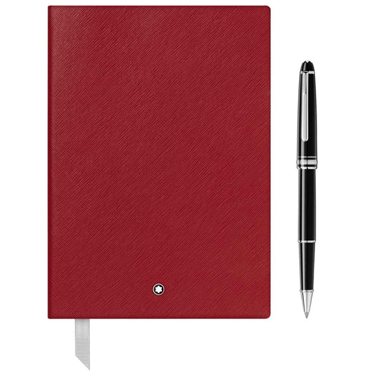 Montblanc Meisterstück Platinum Classique Rollerball Pen with Red Notebook #146