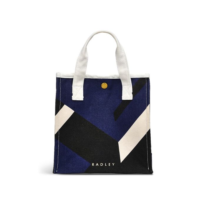 Radley Abstract Geo Evenfall Canvas Small Open Top Grab Bag Wheelers Luxury Gifts