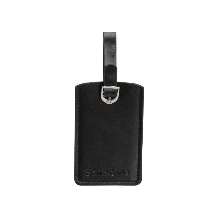Samsonite Black PU Leather Luggage Tag x2 Wheelers Luxury Gifts