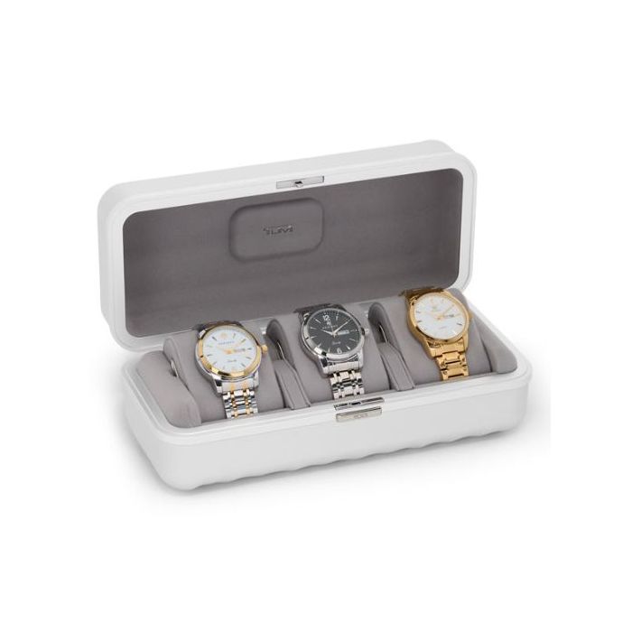 TUMI 19 Degree Aluminium Silver Travel Watch Case Wheelers Luxury Gifts