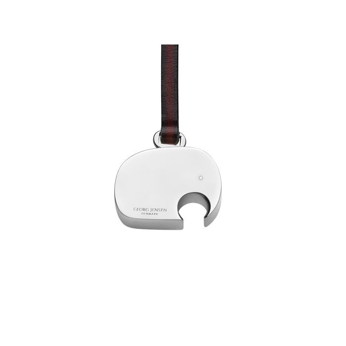 Georg Jensen Elephant Keyring Aluminium And Leather Wheelers Luxury Gifts