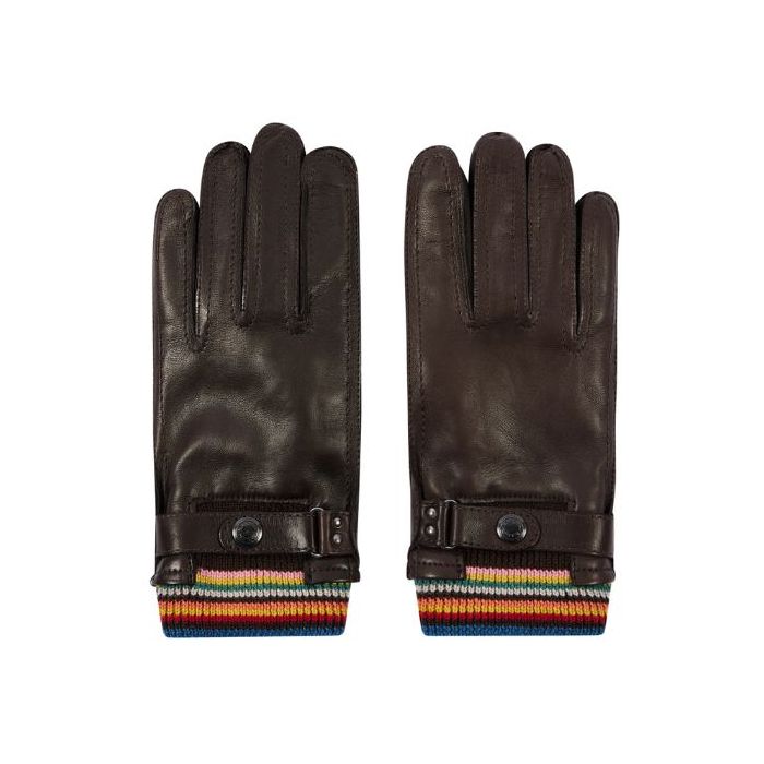 Luxury leather gloves mens clearance