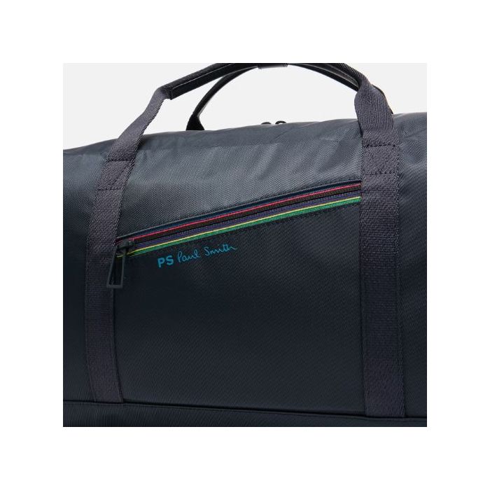 Paul Smith PS Sports Stripe Blue Nylon Weekender Bag Wheelers Luxury Gifts