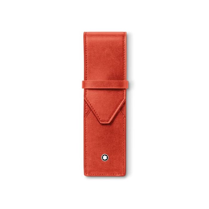 Montblanc Meisterstuck Coral Leather 2 Pen Pouch Wheelers Luxury Gifts