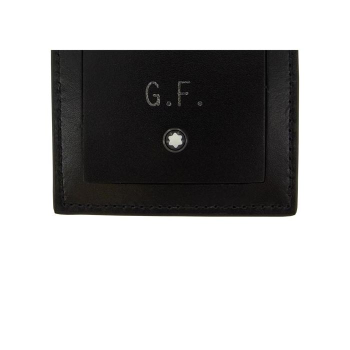 Montblanc Initials Luggage Tag Engraving Block Font G.F. Wheelers Luxury Gifts