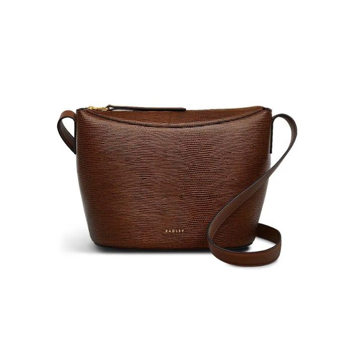 Radley The Kensal Saddle Brown Faux Lizard Cross Body Bag