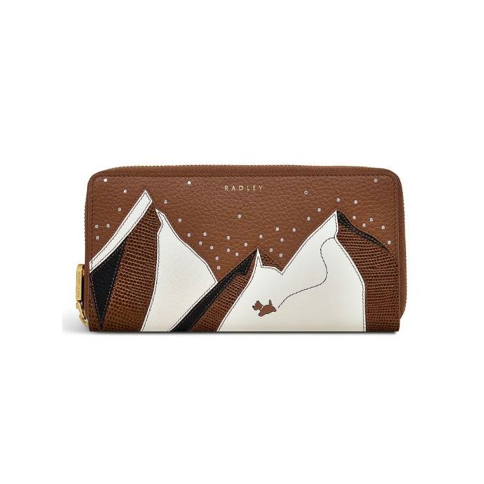 Radley Mountain Wanderers Saddle Brown Large Zip Around Purse Wheelers Luxury Gifts