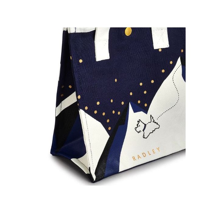 Radley Mountain Wanderers Evenfall Blue Small Canvas Grab Bag Wheelers Luxury Gifts