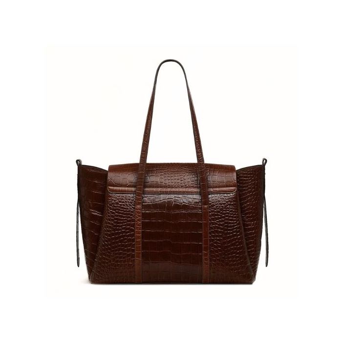Radley The Chancery Faux Croc Walnut Large Flapover Shoulder Bag Wheelers Luxury Gifts