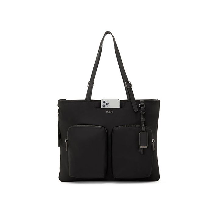 TUMI Voyageur Black Gunmetal Cody Expandable Tote Bag