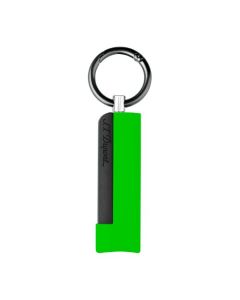 This S.T. Dupont Neon Green Cigar Cutter Keyring has a thin edge in contrasting matte black with the brand name engraved onto it.