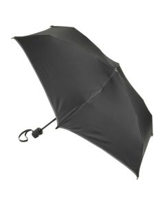 Small black auto close umbrella by TUMI.