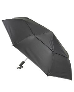 Large black auto close umbrella by TUMI.