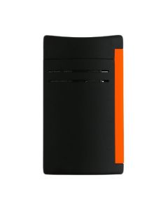 This S.T. Dupont Maxijet Matte Black & Neon Orange Lighter has a sleek and urban finish with the bright orange strip contrasting the black.