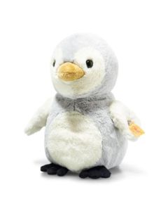 This Lio the Light Grey Plush Penguin 21 cm by Steiff is soft and cuddly with a cute beak and safety eyes.