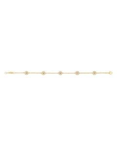 This Georg Jensen Daisy 18 KT Gold-Plated Bracelet is great for everyday as it is small and subtle.