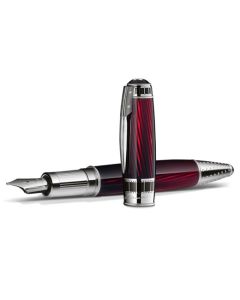 This Montblanc Great Characters Alfred Hitchcock Fountain Pen Limited Edition 80 is made out of precious resin with gold-plating and a white diamond on the clip.