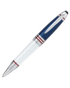 Montblanc's John F. Kennedy Limited Edition 1917 Ballpoint Pen has been made with precious resin in blue, white, and red with polished silver trims.
