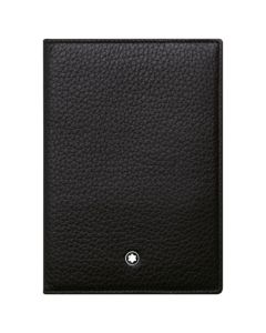 The Montblanc Meisterstück black soft grain leather passport holder.