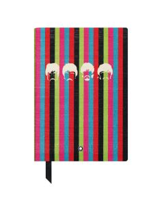This Montblanc The Beatles Great Characters #146 Fine Stationery Lined Notebook has a cover that is made of refined silk.