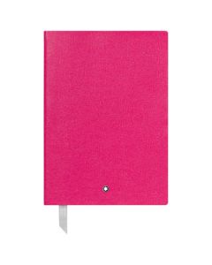 The Montblanc fine stationery pink A5 lined notebook.
