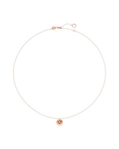 Montblanc pink gold signet necklace.