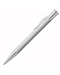 Graf von Faber-Castell Silver Guilloche Rhodium-Plated Ballpoint Pen.