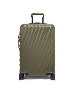 This TUMI 19 Degree International Expandable Olive Carry-On is made out of a polycarbonate so it has a hard-shell that is durable.
