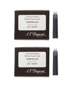 S.T. Dupont Black Fountain Pen Ink Cartridges.