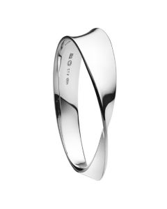 This Georg Jensen Sterling Silver Moebius Bangle is made from sterling silver and has a twist design.