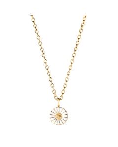 This 18 KT. Gold Plated Small Daisy Pendant by Georg Jensen is great for wearing everyday and makes a lovely gift.