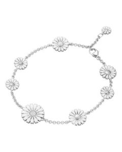 This White Daisy & Sterling Silver Bracelet by Georg Jensen looks great on its own or can be paired with other jewellery pieces from the Daisy range.