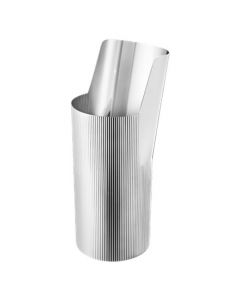 The Georg Jensen stainless steel tall vase.