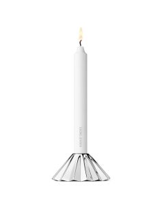 The Georg Jensen Supernova stainless steel small candle holder.