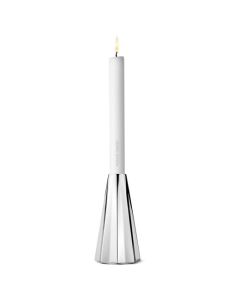 The Georg Jensen Supernova stainless steel large candle holder.