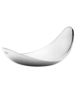 The Georg Jensen Leaf stainless steel small serving dish.