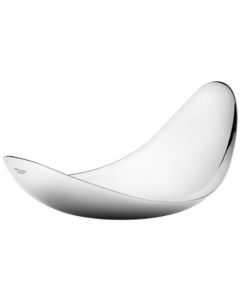 The Georg Jensen Leaf stainless steel medium serving dish.