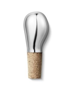 The Georg Jensen Sky stainless steel wine stopper.