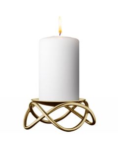 Georg Jensen Glow gold stainless steel candle holder.