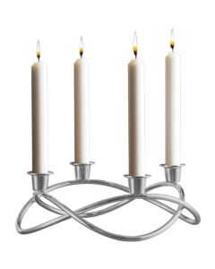 Georg Jensen Season silver stainless steel candle holder.