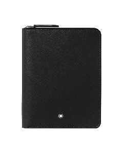 Montblanc's Sartorial Black Saffiano Leather 5 Pen Pouch with the snowcap emblem.