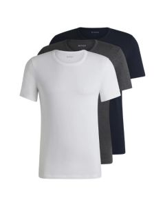 This 3-Pack Cotton Crew Neck Logo T-Shirts by BOSS is great for everyday wear and is comfy yet breathable.