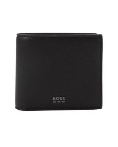 Jareth Grained Black PU Leather 4CC Coin Wallet