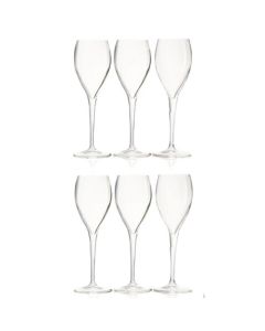 Laurent-Perrier Branded 15 cl Champagne Glasses (Set of Six).