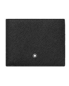This Montblanc Leather wallet is made from a black textured print.