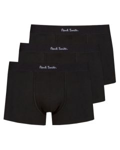 Triple pack of classic black boxer trunks by Paul S
